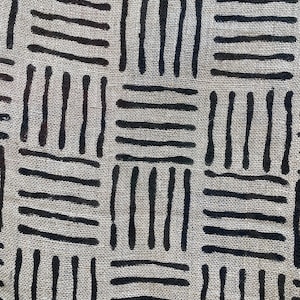 CROSS//Indian Hand Block Print Fabric, Indian Linen Fabric, Block Print Fabric, Designer Floral Printing Fabric, Upholstery fabric,