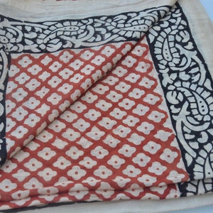 Block Print Schals, indische Baumwolle Sarong, dekorative handgemachte Baumwolle, Strand Pareo, gedruckt Sarong, Bio-Baumwolle Sarong, natürliche Farbe