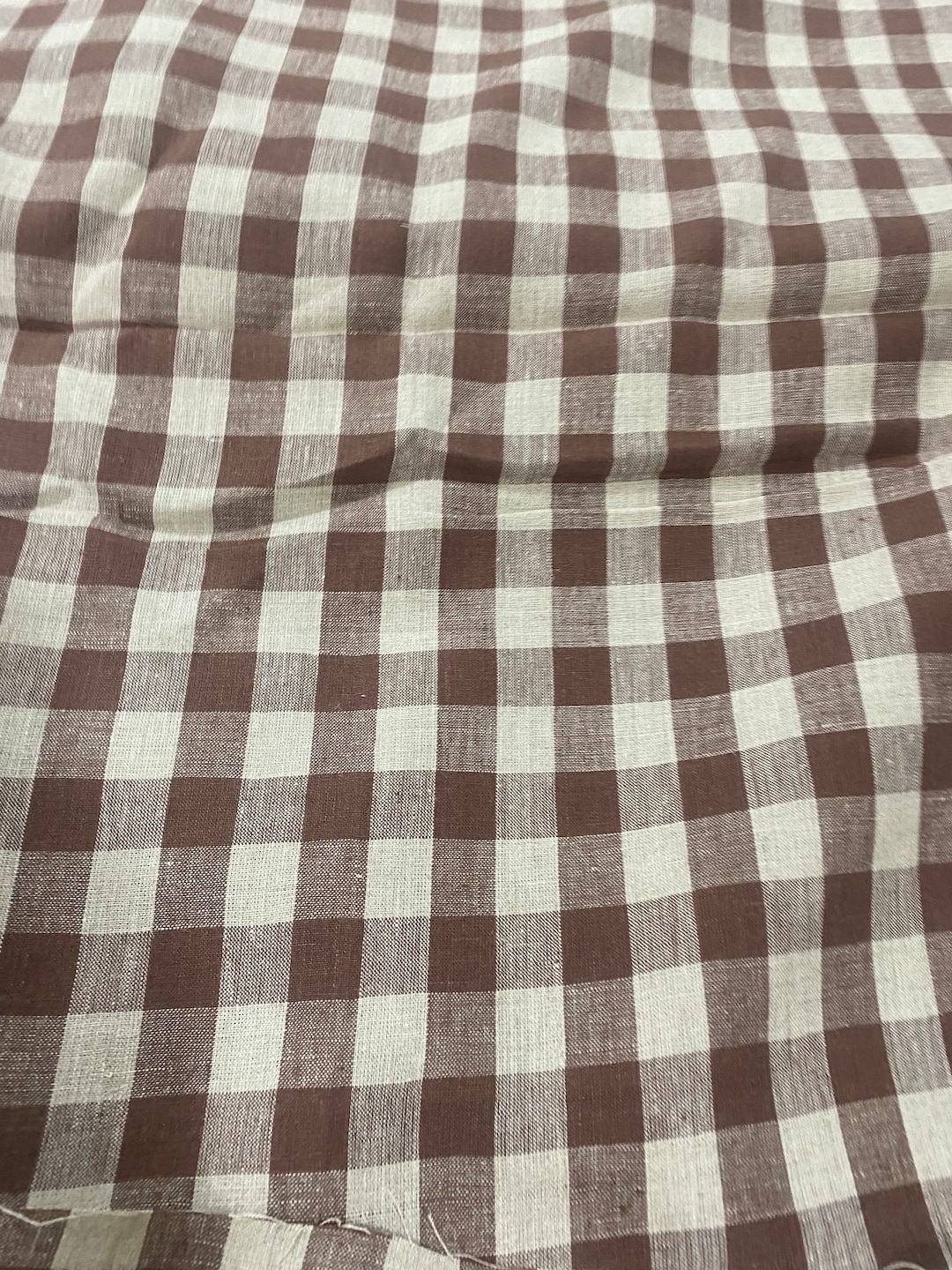 Check Pattern Self Weave Linen Fabric ,pillow Cover, Chair Cover, Sofa ...