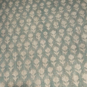 TULSI // Tela india con estampado de bloques a mano, tela de lino india, tela con estampado de bloques, tela con estampado floral de diseñador, tela para tapicería, almohada