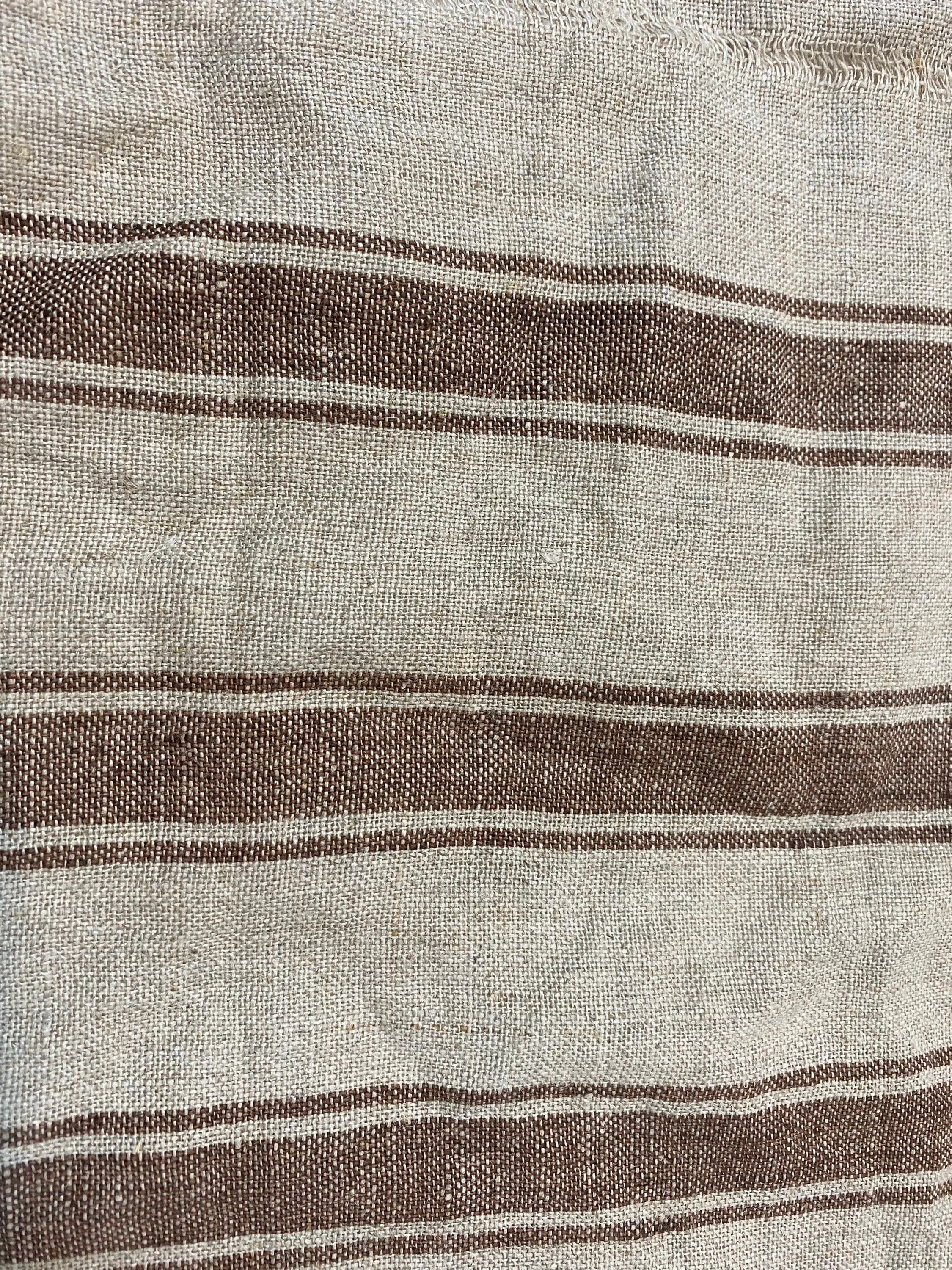 Red/Natural Striped Ticking fabric ~ Rockland/Roc-Lon 100% cotton woven  fabric - 18x22 inches