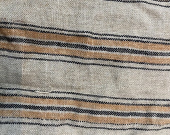 Browne and white Ticking Stripe Upholstery Fabric//Stripe Upholstery Fabric// Browne and white Fabric by the Yard, Pillow cover