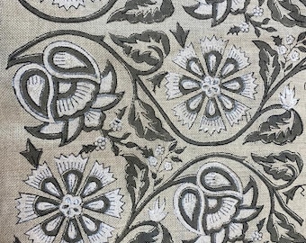 Heavy linen fabric designer Indian hand block print heavy fabric pillowcases thick linen upholstery block printing art table cover,Curtains