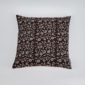 SEAV//Hand Block Print Linen Pillow Cover/Home Decor Pillow / Designer Pillow/ Living Room pillow/Decorative pillow/ 20X20 pillow/18X18