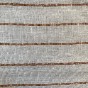 Gold Browne   and white   Ticking Stripe Upholstery Fabric//Stripe Upholstery Fabric// Gold  and white  Fabric by the Yard, Pillow cover