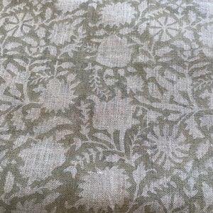 ANGELLA//Indian Hand Block Print Fabric, Indian Linen Fabric, Block Print Fabric, Designer Floral Printing Fabric, Upholstery fabric,
