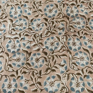 58" inches Hand Block Printed Linen Fabric , Home Decor Best Linen Fabric for decor, pillows ,upholstery, curtain