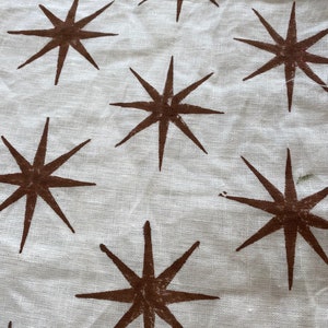 ESTRELLA // Tela de impresión de bloque de mano india, tela de lino indio, tela de impresión de bloque, tela de impresión floral de diseñador, tela de tapicería, almohada