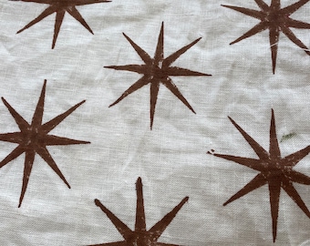 STAR || Indian Hand Block Print Fabric, Indian Linen Fabric, Block Print Fabric, Designer Floral Printing Fabric, Upholstery fabric, Pillow