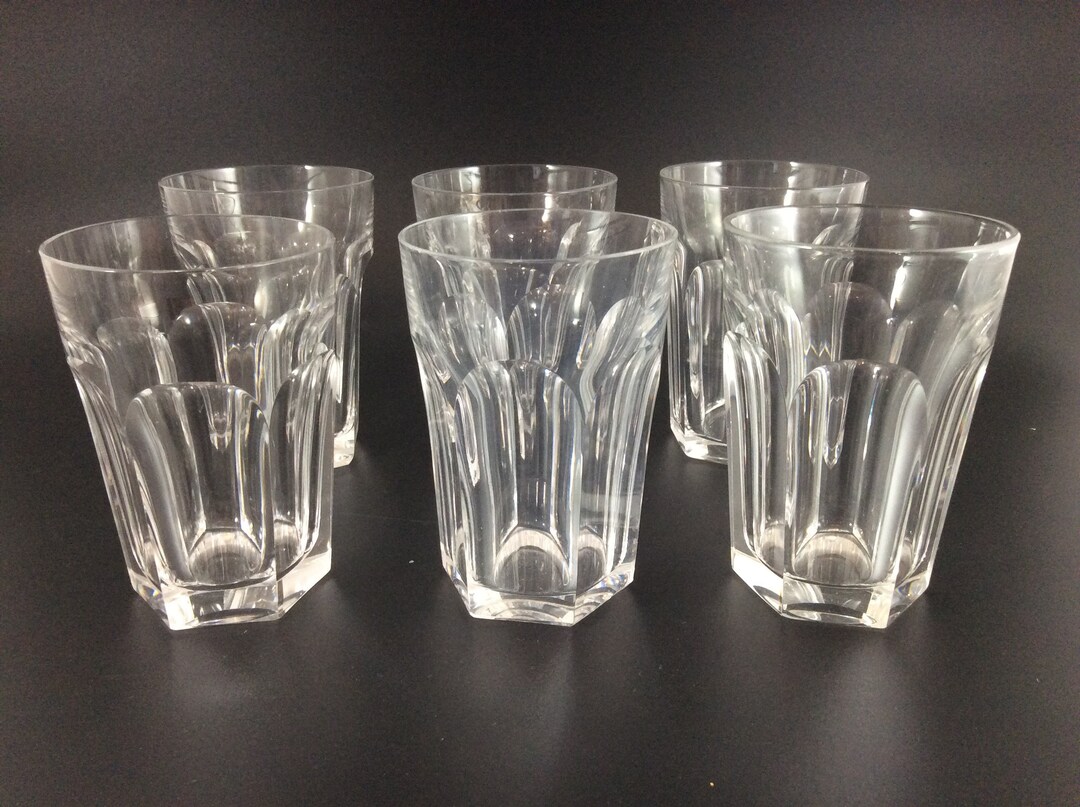 BACCARAT Set 5 Vintage Crystal Tumblers. Etsy
