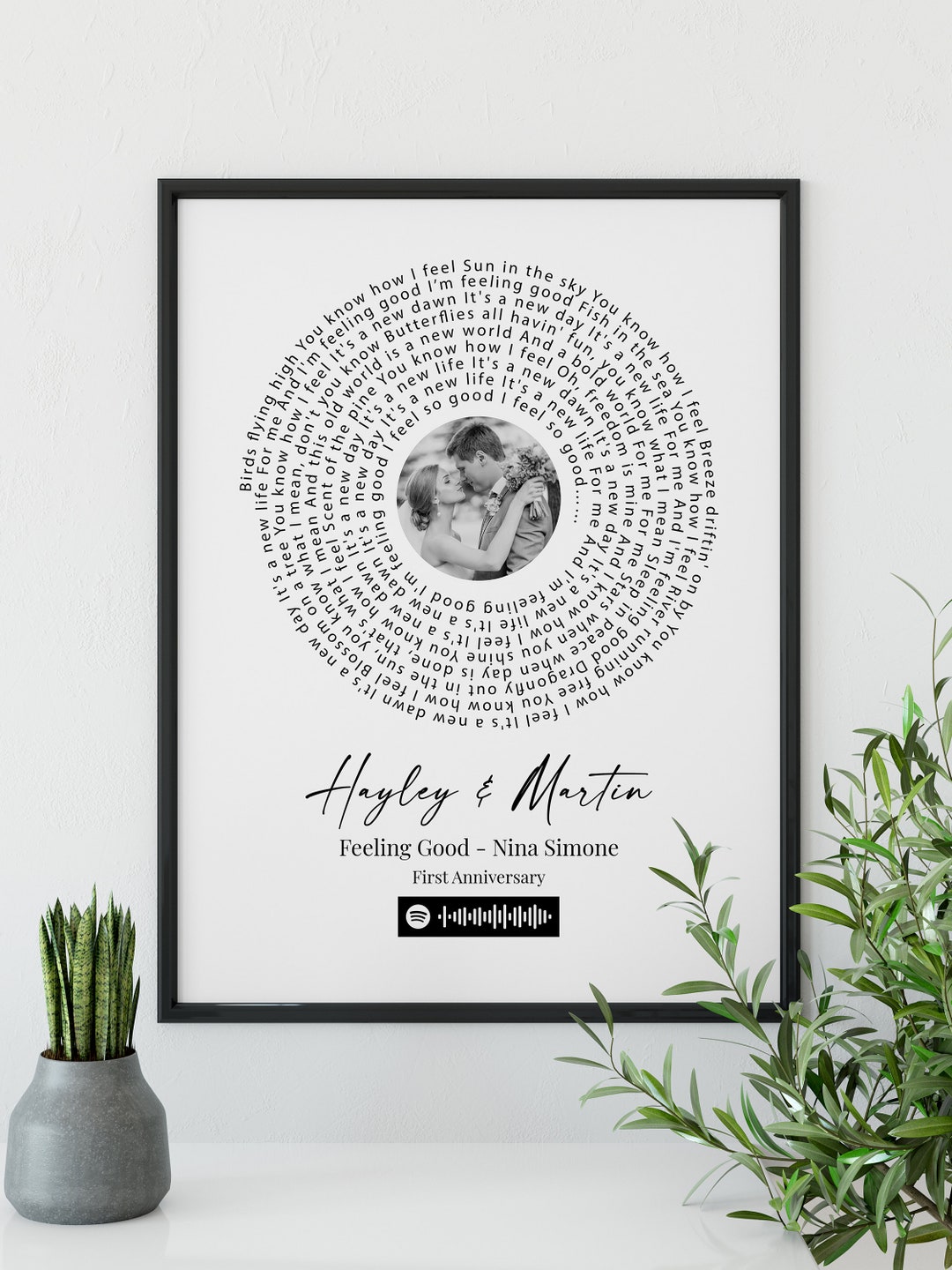 Printable Song Lyric Custom Print, Memorable Song, Paper Anniversary ...