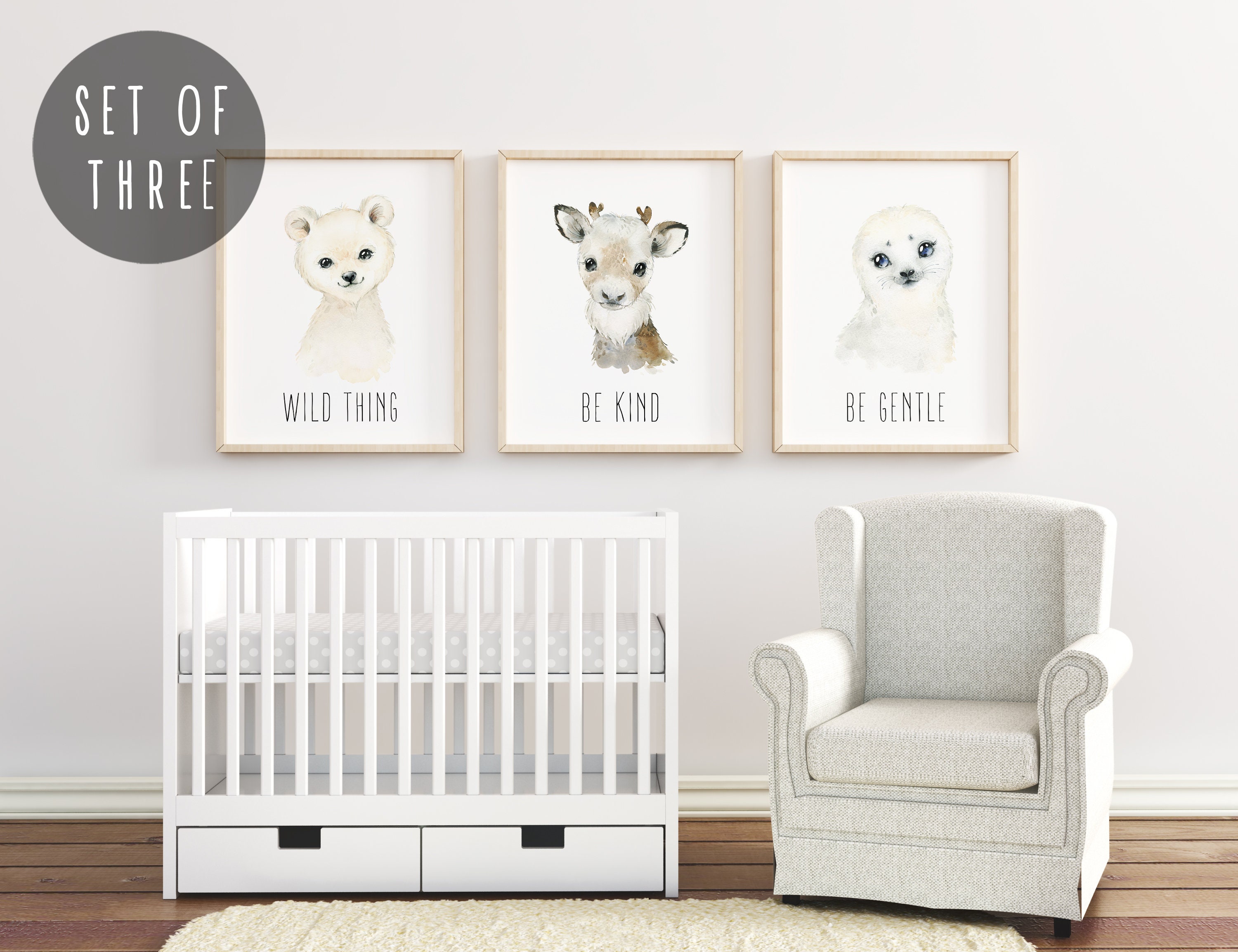 Kinderzimmer Druck Baby Tiere Süße Tiere Schlafzimmer | Etsy