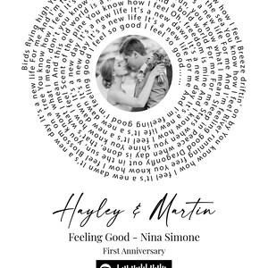 Printable Song Lyric Custom Print, Memorable Song, Paper Anniversary ...