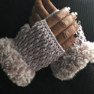 Luvas sem dedos, luvas feitas à mão, polainas, padrão de crochê Marian Bay Mitts, download em PDF SOMENTE