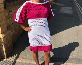 Key West Summer Dress, crochet summer dress pattern, beginner modern crochet pattern, easy pdf pattern, digital download only