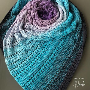 Patrón de chal de crochet para principiantes, Descarga de patrón de chal de Estella en PDF