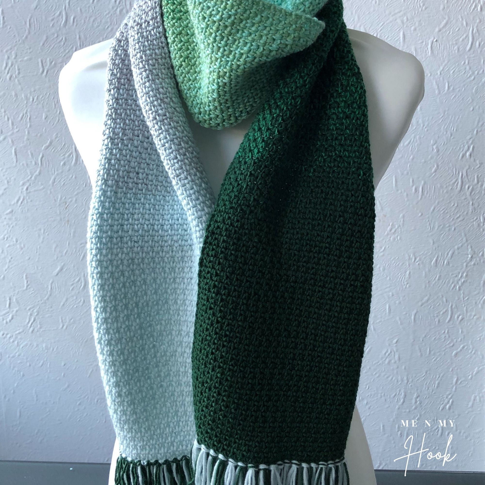 Linen Stitch Scarf Easy Beginner Crochet Scarf Pdf Pattern Etsy UK