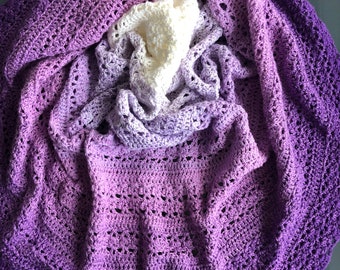 OOAK Belle Shawl, Handmade Crochet Shawl