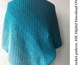 Nain Cocoon, Easy crochet cocoon cardigan pattern, beginner corner to corner pdf pattern digital download