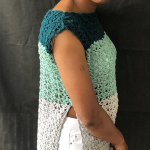 Split Decision Tunic, Crochet Tunic Pattern, Crochet Top Pattern, Pdf Pattern, Digital Download ONLY, image 3