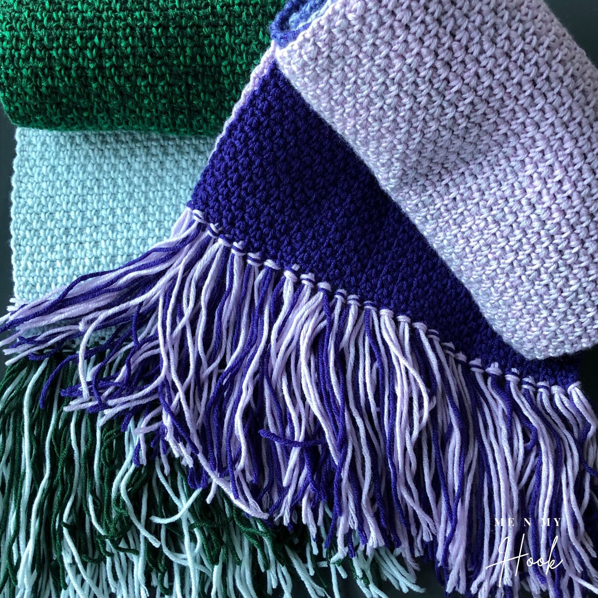 Linen Stitch Scarf Easy Beginner Crochet Scarf Pdf Pattern Etsy UK