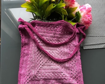 Crochet Market Bag Pattern, Granny Square Crochet Market Bag, Beginner Crochet Bag pdf pattern, Easy crochet market bag digital download