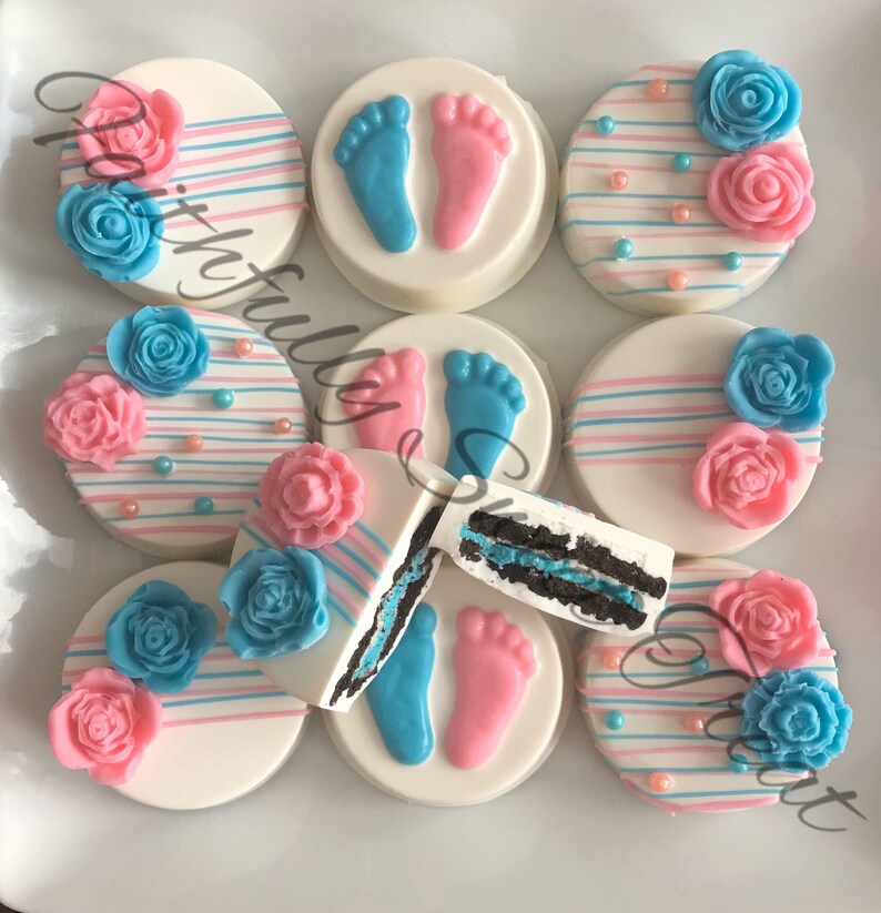 Gender Reveal Cookies Chocolate Covered Oreos Etsy