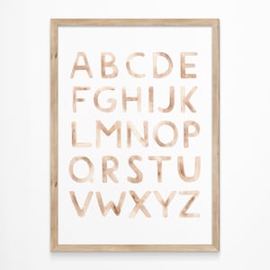 Alphabet Poster Klassenzimmer Wandkunst Buchstaben Kinderzimmer Druck Kinderzimmer Dekor Lernspielzimmer Homeschool Kinder abc Buchstaben lernen Vorschule