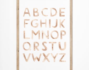 Alphabet poster classroom wall art Abc nursery print kid room decor educational  playroom Homeschool children abc learning letters preschool