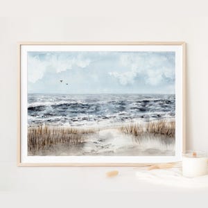 Küsten Wand Kunst Kunstdruck wilden Strand Aquarell Malerei maritime Kunst maritime Poster Kunstdruck Strand Geschenk Meer Geschenk