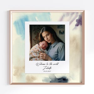 Personalisiertes Schwangerschaftsgeschenk Personalisiertes Polaroid Foto Geschenk für frischgebackene Mama