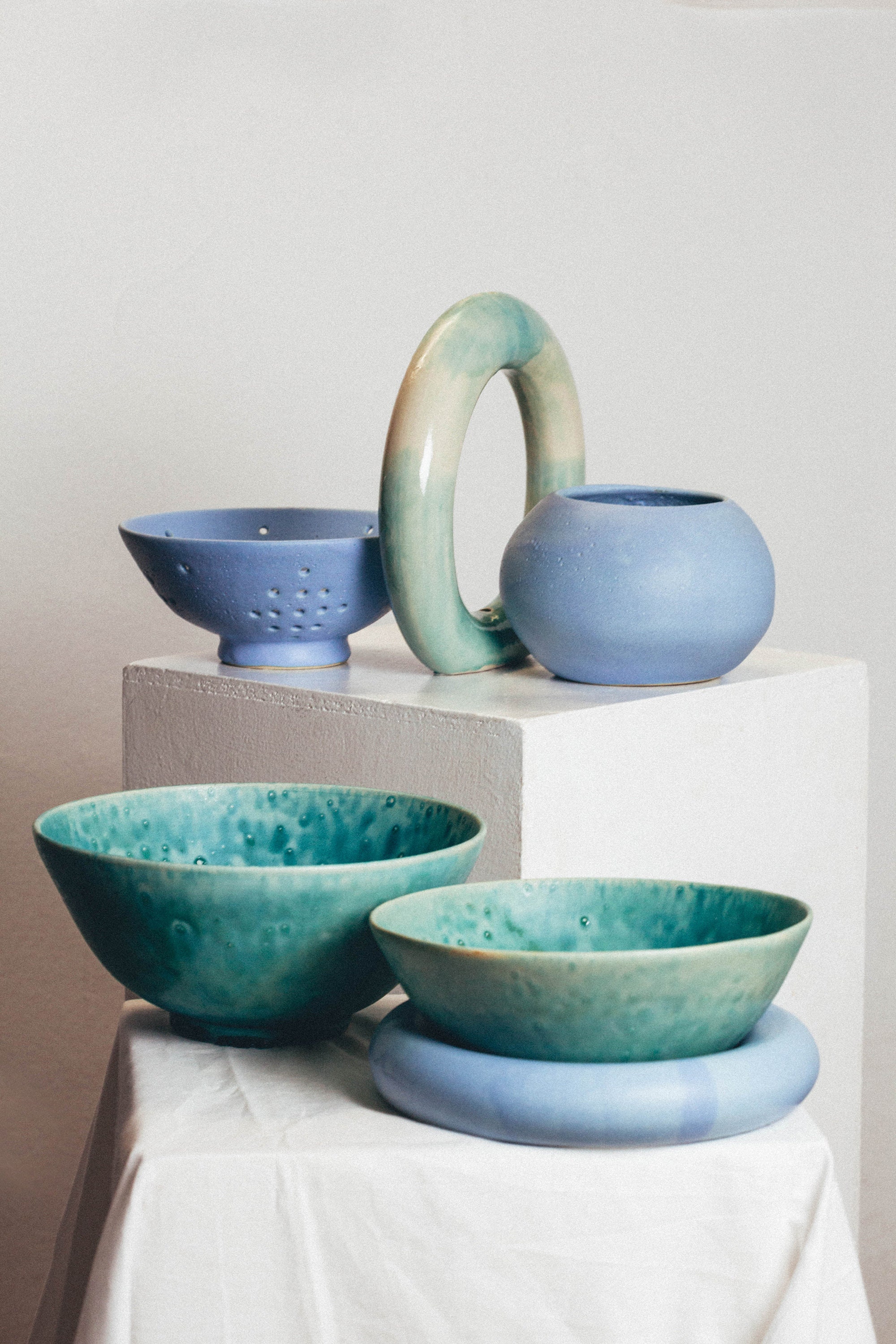 Aqua donut Vase / handmade / jarrón donut de cerámica hecho a Etsy