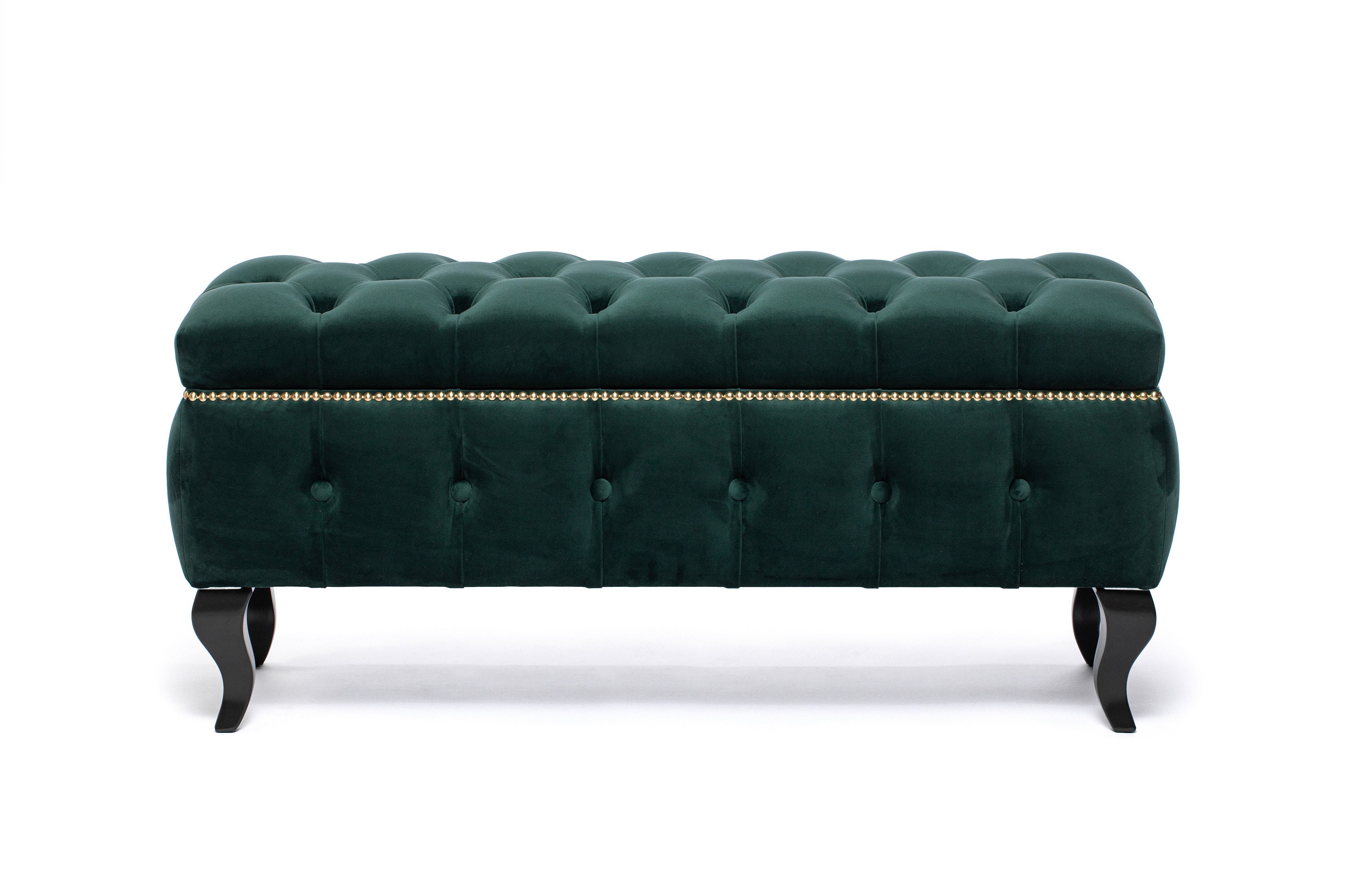 394 Entryway/bedroom Storage Bench in Emerald Green - Etsy
