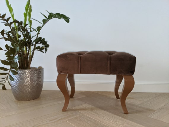 Brown Chesterfield Pouf Ottoman Brown Velvet Ottoman Pouf Ottoman