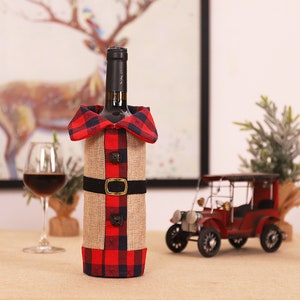 Two Pack Wine Bottle Sweater Wine Bottle Cover Dinner Table Decoration ...