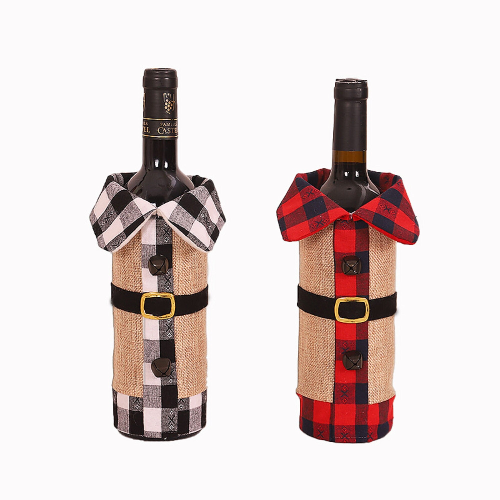 Two Pack Wine Bottle Sweater Wine Bottle Cover Dinner Table Etsy