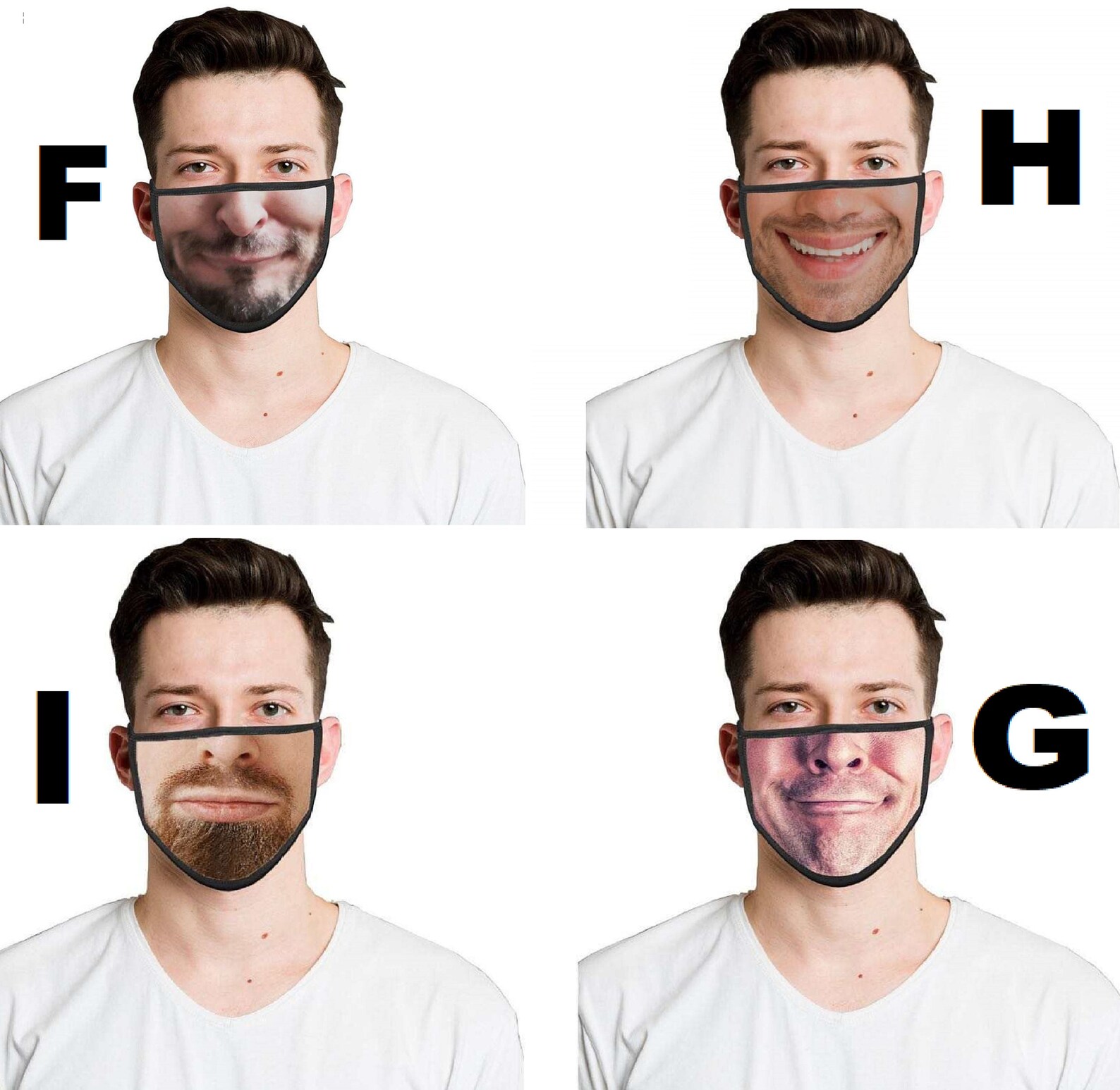 3D Print Funny Half Face Mask Funny Mask Party Face Mask Etsy