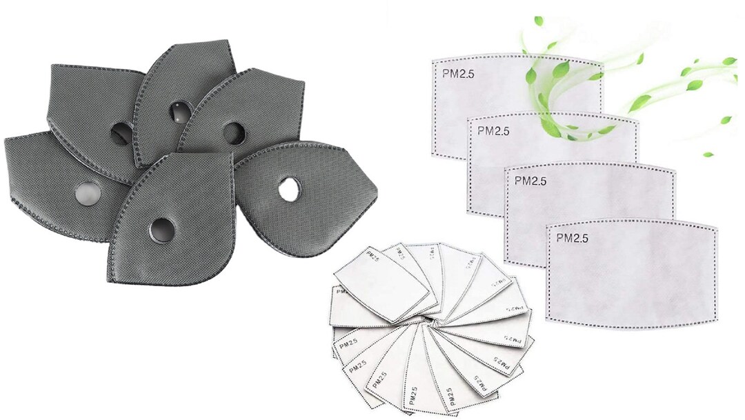 Replacement Filters for Masks With Pocket Filter and Cycling Sport Mask