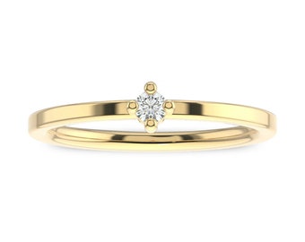 Lamour Petite Solitaire Diamond Ring
