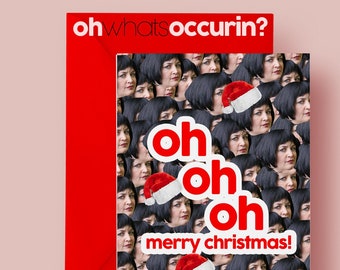 Oh Oh Oh Merry christmas Nessa,funny cards,gavin and stacey,rude cards,pam cards,christmas cards,nessa,nessa christmas card