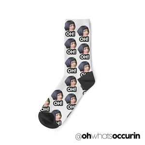 OH Nessa Face Socks,gavin and stacey,barry island,Nessa socks,Nessa,gavin and stacey socks,gavin and stacey gifts,funny socks