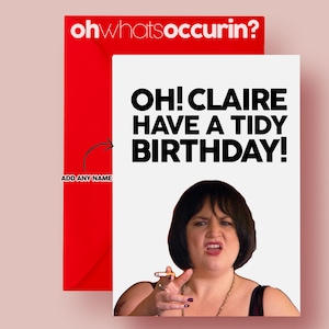 Oh * adicione nome * tenha um aniversário organizado Nessa Card Nessa, cartão de aniversário engraçado, gavin e stacey, nessa, cartões, presentes de aniversário, cartões engraçados, personalizados