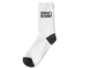 Oh what&#39;s occurin Socks,gavin and stacey,barry island,oh whats occurin socks,gavin and stacey socks,gavin and stacey gifts,funny socks,