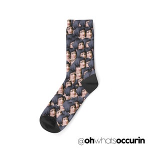 Nessa Face (full bleed)Socks,gavin and stacey,barry island,Nessa socks,Nessa,socks,gavin and stacey socks,gavin and stacey gifts,funny socks