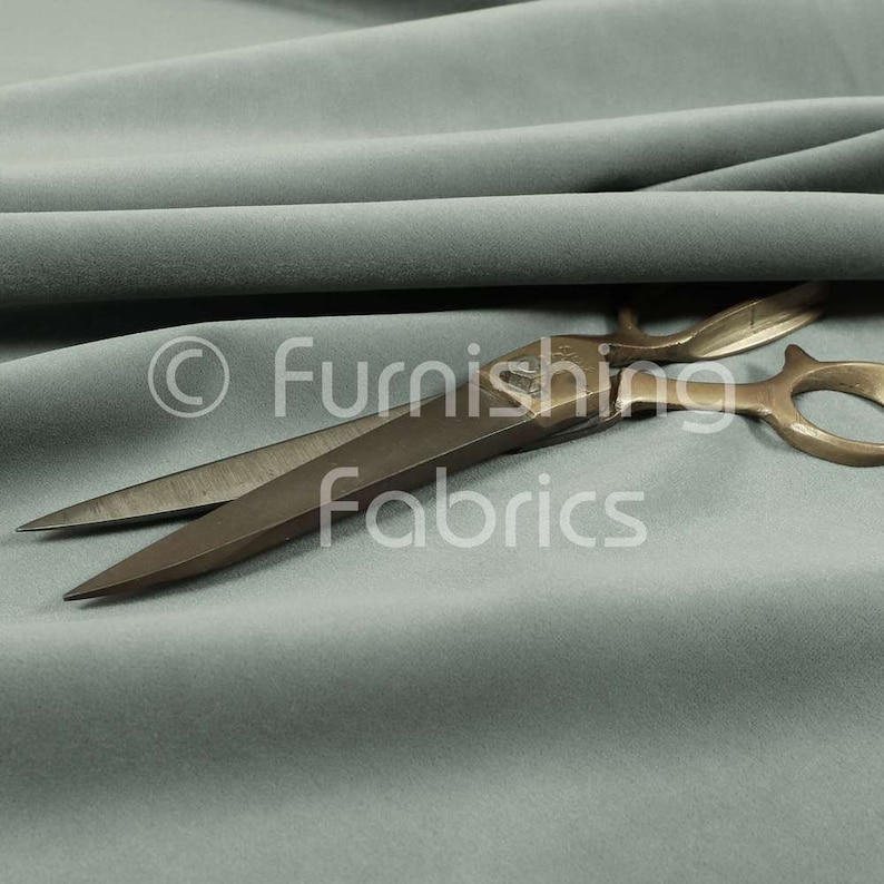 Free Worldwide Delivery Furnishing Fabric Plain Quality Velvet Brushed Effect Cotton Imitation Upholstery And Curtain Flint Silver