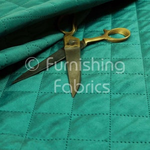 New Quality Modern Quilted Velvet Plain Upholstery Furnishing Fabric Soft Blue