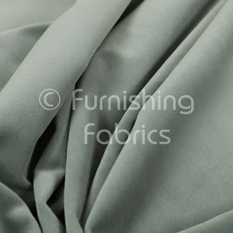 Free Worldwide Delivery Furnishing Fabric Plain Quality Velvet Brushed Effect Cotton Imitation Upholstery And Curtain Flint Silver