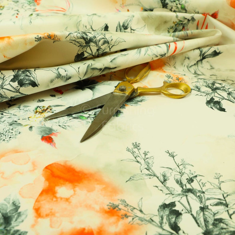 Free Worldwide Delivery Furnishing Fabric New Floral Scenery Greenery Pattern Colourful Velour Velvet Upholstery Fabrics Sold By 1 Metre