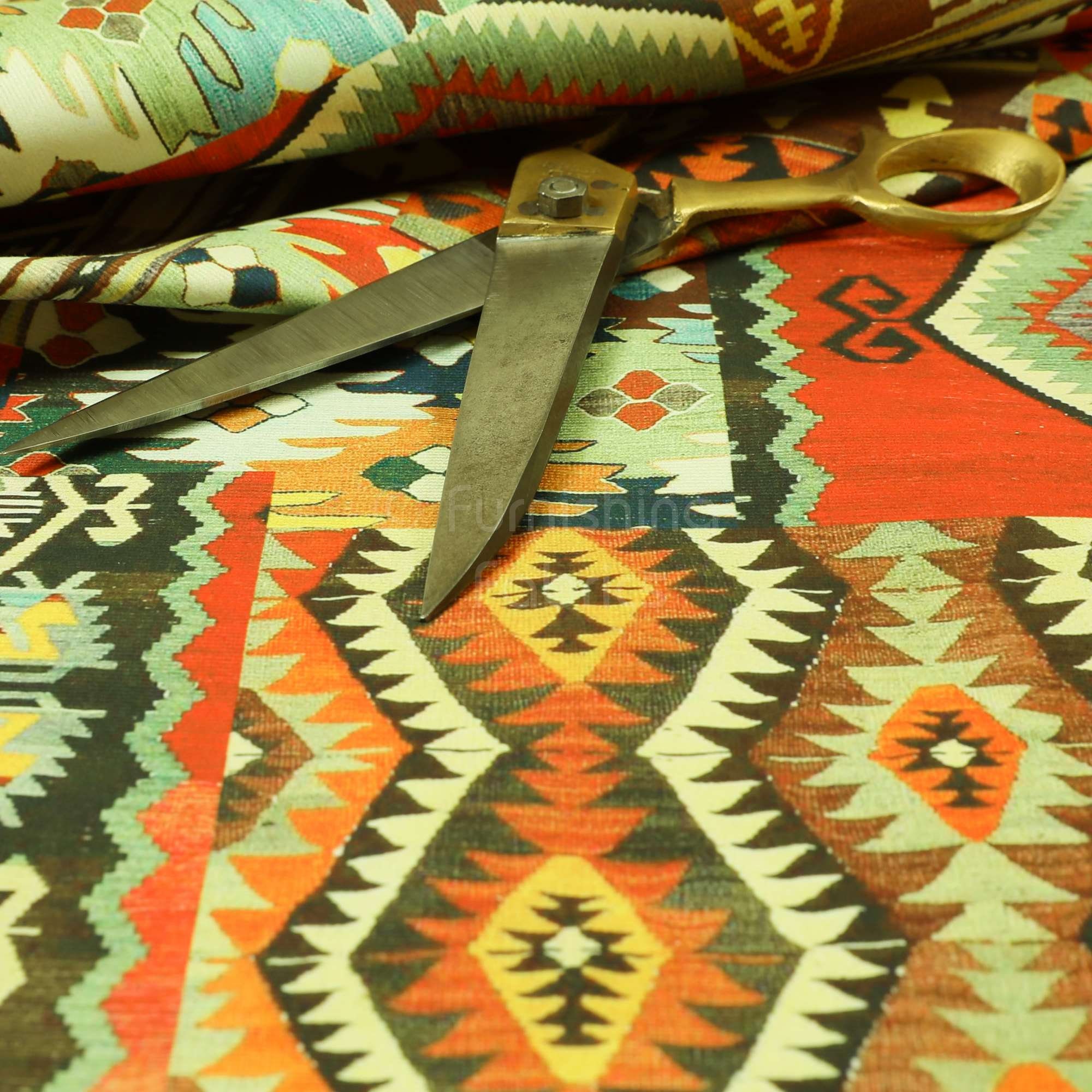 Sold By 1 Metre Free Worldwide Delivery Furnishing Fabric Modern Printed Velvet Geometric Grey Green Pattern Upholstery Furnishing Fabric