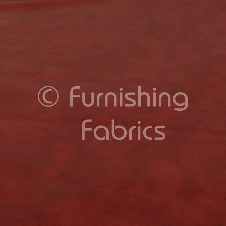 Free Worldwide Delivery Furnishing Fabrics New Thick Hardwearing Faux Suede Leatherette Vinyl Aged Effect Upholstery Fabric Red
